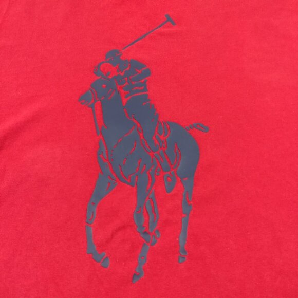 Polo Ralph Lauren T-Shirt Big Pony Logo Short Sleeve Red Mens 3XLT - Picture 3 of 8